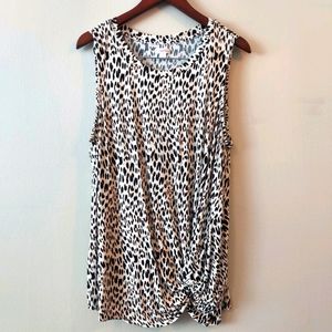 Leopard-print tank top